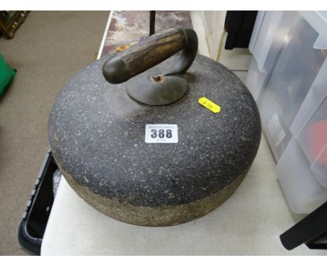 Vintage granite curling stone