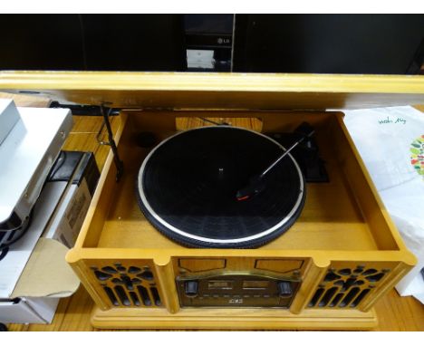 Prolectrix vintage style combi-record player/DVD player E/T