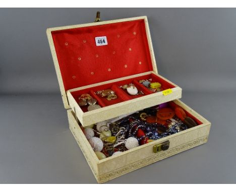 Vintage jewellery box and contents