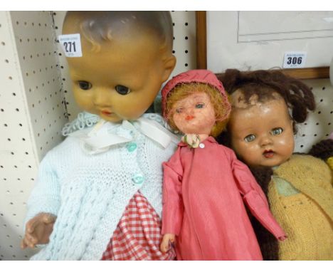 Three vintage dolls