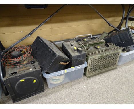 Collection of vintage electronic military equipment including two no. 8 panels power distribution units no. ZA46174, an aircr