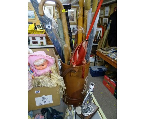 Vintage style leather munitions carrier and contents