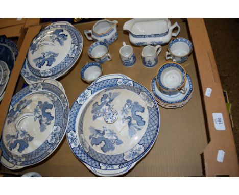 CERAMIC ITEMS INCLUDING THREE TUREENS AND COVERS AND SERIES OF CUPS AND SAUCERS MADE BY WOODS