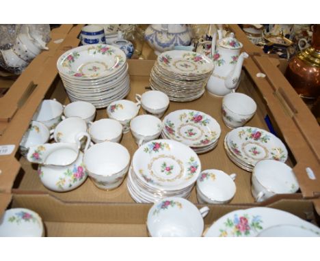 EXTENSIVE QUANTITY OF TEA WARES BY ROYAL GRAFTON INCLUDING BOWLS, SIDE PLATES, CUPS AND SAUCERS AND COFFEE POT