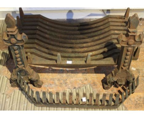 A vintage cast fire grate