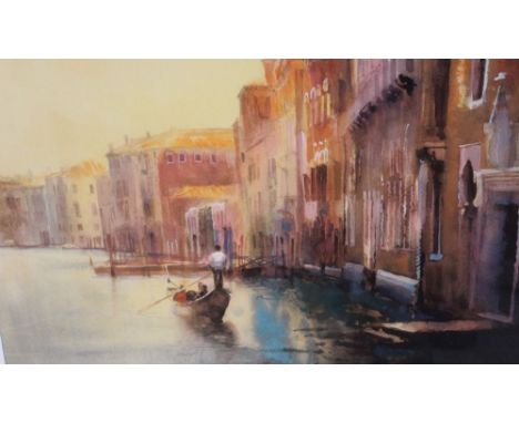 After Cecil Rice (1961-) "Passing Palace Doorways" a Ltd edition silkscreen print, 6 of 300, 38cm x 57cm, gilt framed, mounte