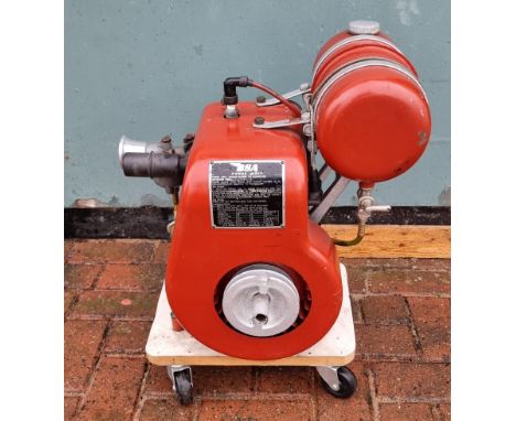 A BSA Model 220cc stationary engine, mounted on a bogey 