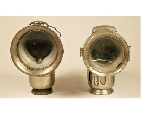 A Lucas Aceta Major 314N acetylene bicycle lamp and a Powell &amp; Hanmer Chieftain bicycle lamp (2) 