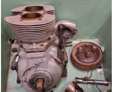 A Triumph Thunderbird 5T engine, primary case and clutch, crank case number 5T 51B17MO 