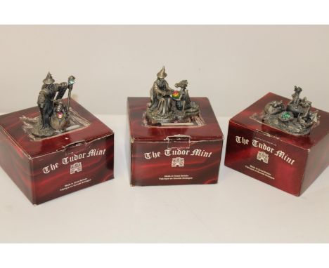Three boxed Tudor Mint figures 