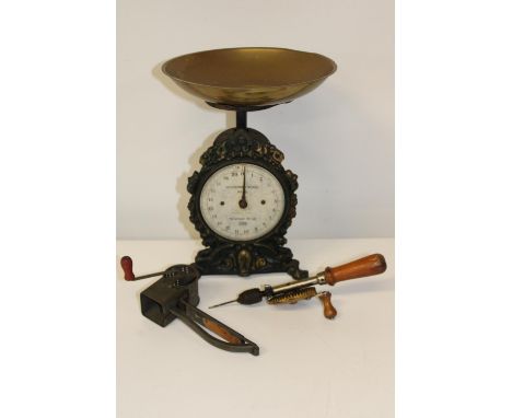 A set of vintage home scales &amp; other 