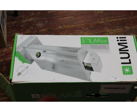 A boxed greenhouse lamp 