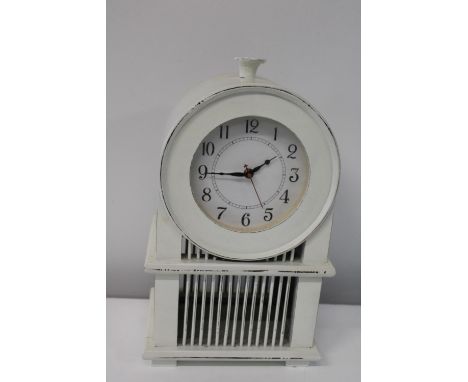 A vintage style wooden mantle clock 36x24cm 