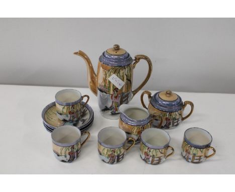 A vintage Japanese eggshell porcelain tea set 