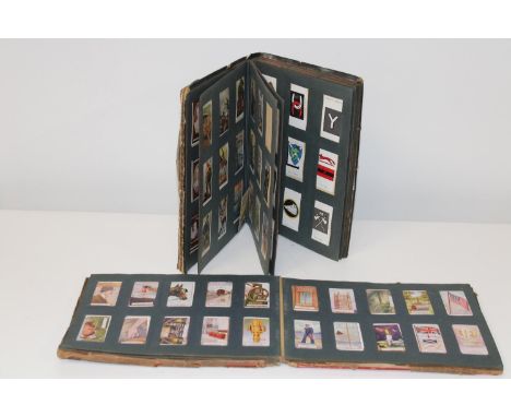Two vintage cigarette card albums 