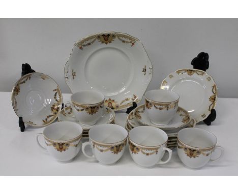 A pretty Eastern European tea service 19 pieces 