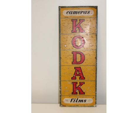 A vintage tinplate Kodak sign. 59cm h 