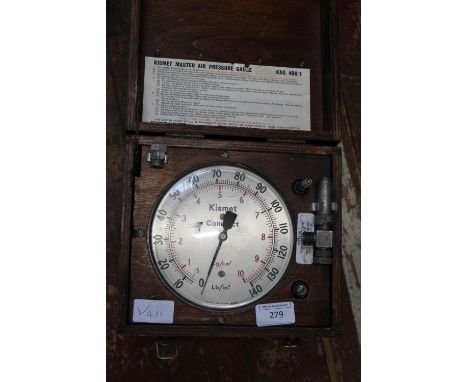 A vintage Kismet master air pressure gauge 