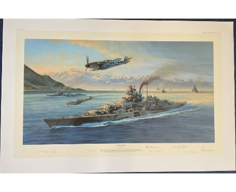 7 Signed Robert Taylor Colour Print Titled Knights Move. Limited Edition 24 of 400. Signed in pencil by the Artist, Hajo Herm