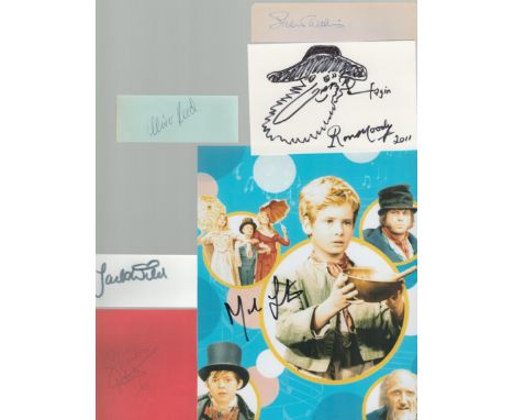 Oliver! a 10x8 film photo, signed by Mark Lester in the title role. Also, five signed cut pieces of various sizes from the ot