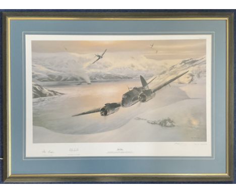 WW2 3 Signed Mark Postlethwaite Colour Print Titled Black Friday 8 of 850 Housed in a Presentation Frame. Signed by The Artis