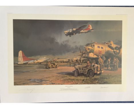 Rare Robert Taylor Colour Print Titled Company of Heroes Signed in Pencil by the Artist, Rolland Whited, and Robert Dees. 262