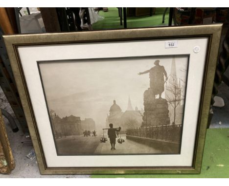 A PHOTOGRAPHIC PRINT OF A VICTORIAN MILK BOY 