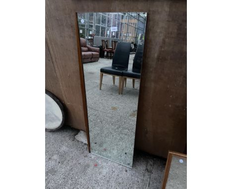 A RETRO DRESSING TABLE MIRROR, 48 X 17.5" 