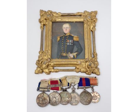 Six: Captain Robert Jenkins, Royal Navy. Maval General Service Medal with bar Syria 1848 (Robt. Jenkins, Midshipman), China 1