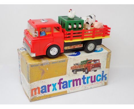 A boxed battery operated Marx Farm Truck 