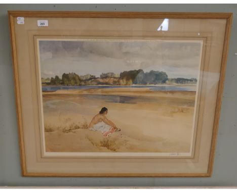 Signed Russell Flint print - Ann-Marie on the Loire 