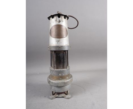 A miner's Spiralarm safety lamp, 12 1/4" 