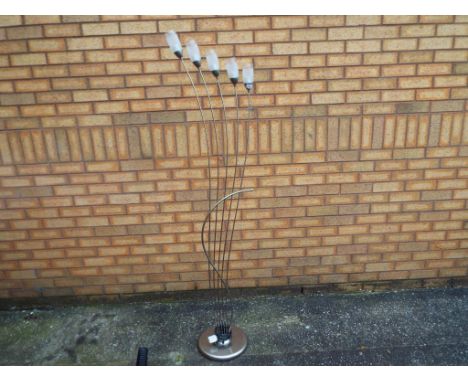 A good quality floor lamp with five stem lights approx 174cm (h)