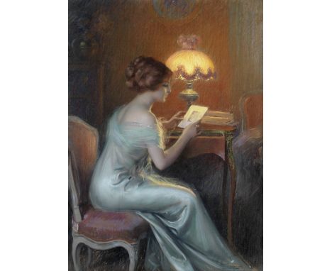 Delphin Enjolras (French, 1857-1945)His portraitsigned 'D.Enjolras' (lower right)  pastel  73 x 53cm (28 3/4 x 20 7/8in).For 