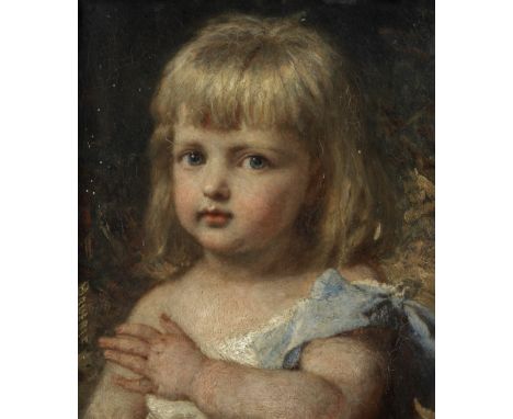 Carl Wilhelm Friedrich Bauerle (German, 1831-1912)Portrait of a young girl thought to be Princess Caroline Muratsigned 'BAUER