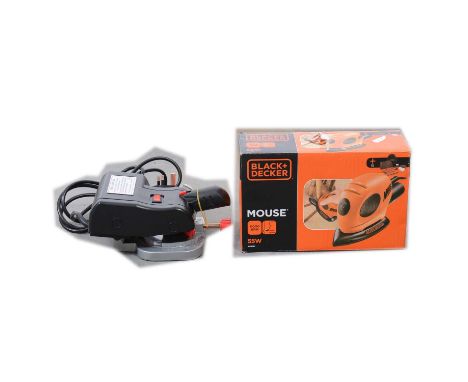 Unbranded Mini Cut-off saw, and a Black and Decker 55w mouse sander.