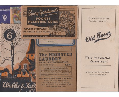 5 small vintage books and guides including: Woodbridge Boy Scouts 1939 hand filled Whitsun Camp expenses booklet, Chinese Chi