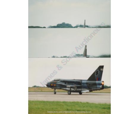 Aviation photographs (6 x 9) group of 5 images showing Lightning F6 XS904 carrying out a single engine reheat run down Brunti