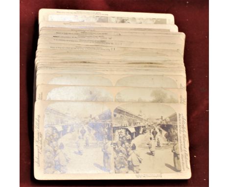 Boer War Stereographic Pictures (25) made by Underwood and Underwood including General Pole-Carew commanding the 11th Divisio