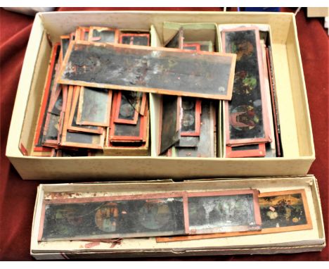 Standard Magic Lantern Slides produced by Ernst Plank, a large collection (50+), some in poor condition but an excellent sele