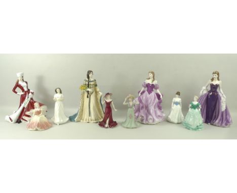 A collection of porcelain figurines, 20th century, comprising Royal Worcester, The Daughter of Erin, CW 676, 2466 of 7500, 23