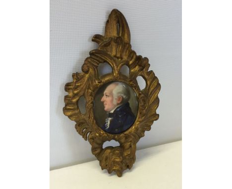 Portrait miniature of a gentleman, c1800 by the circle of John Smart Jr. (British 1776-1809). Watercolour on ivory in a carve