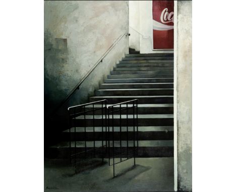 Demos Skoulakis (Greek, 1939-2014)Omonia, Coca-Cola signé et daté 'Skoulakis 95' (en bas à gauche) huile sur toile120 x 92cm 