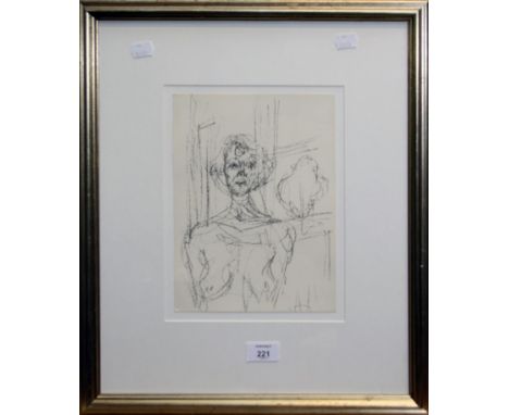 After Alberto  Giacometti, (Swiss 1901-1966) Annette A lithograph of the artist's wife 25 x 18.5cm Caroline Wiseman label ver