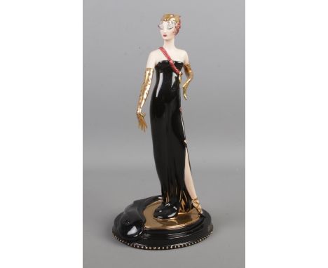 Franklin Mint Figurine "Untamed Beauty", House of Erte hand painted Limited Edition, height 25cm.  In good condition with no 