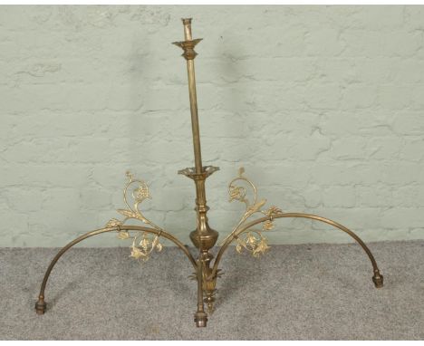 A 20th century cast brass ceiling light