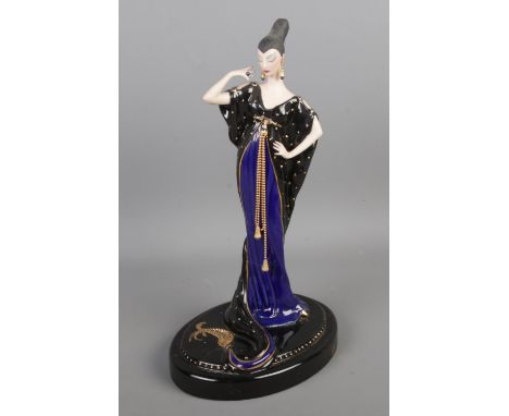 Franklin Mint Figurine "Moonlight Mystique", House of Erte hand painted Limited Edition, height 27cm.  In good condition with