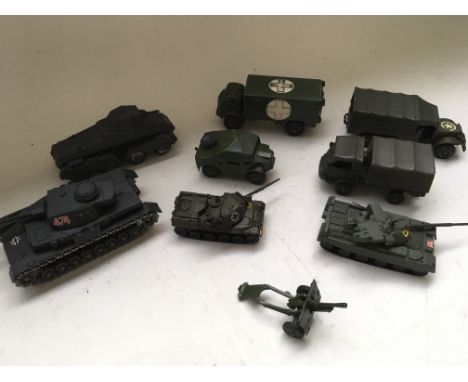 A collection of boxed and unboxed model vehicles including Dinky, Corgi, Polistil etc
