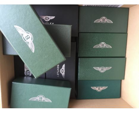 A collection of 10 mint boxed Bentley die cast vehicles licensed by Bentley Motors and made by " Neo " scale models.