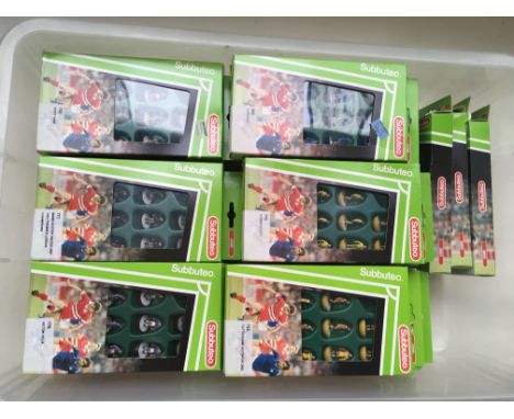 A collection of 36 boxed 1980s Subbuteo football teams including West Ham, Tottenham Hotspur etc